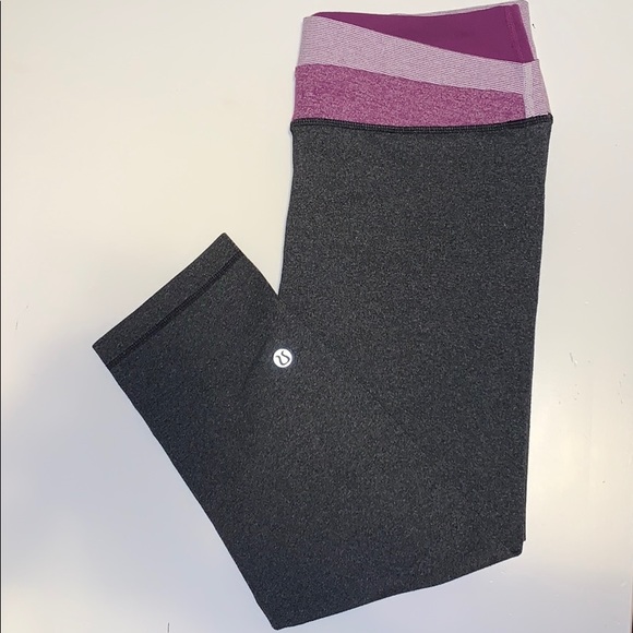 Lululemon Astro Wunder Crop - Dark Magenta/Grey - Picture 3 of 3
